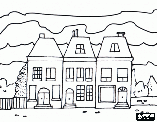 terraced houses.