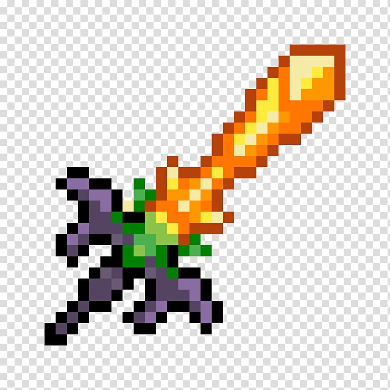 Terraria Weapon Pixel art Minecraft Drawing, headless.