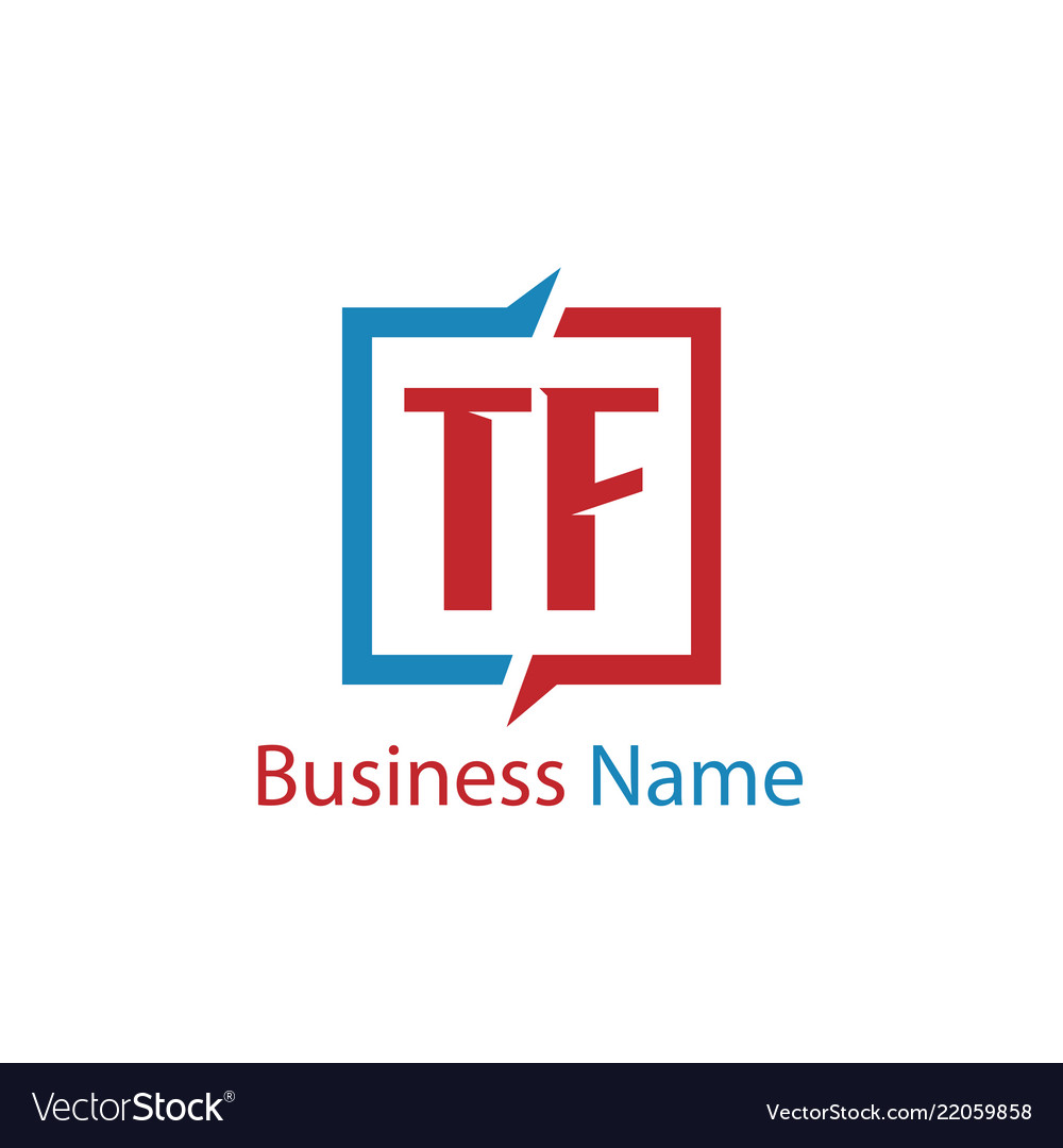 Initial letter tf logo template design.