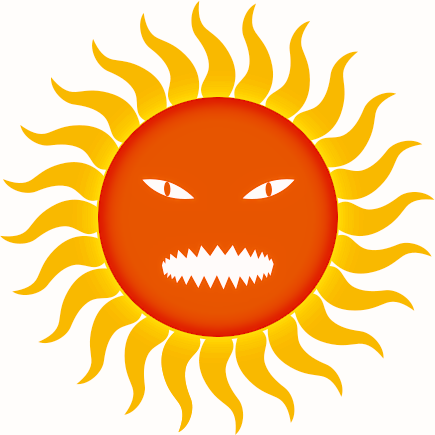 Hot Sun Clipart.