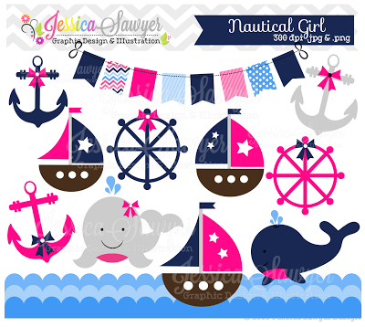 NEW! Boys and Girls Nautical Clipart.