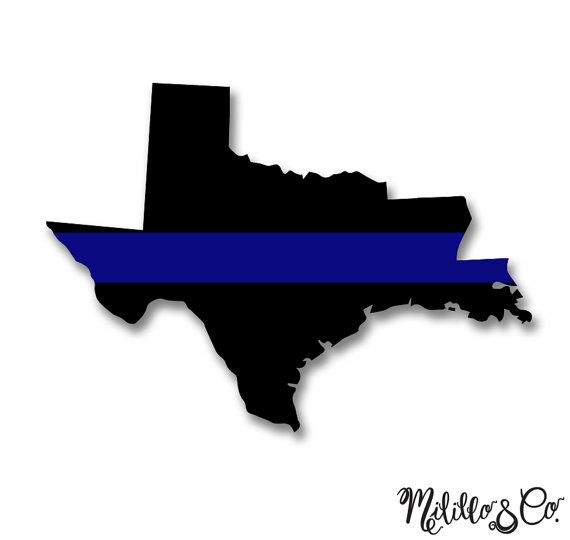 Thin Blue Line Police Texas and Louisiana Car by.