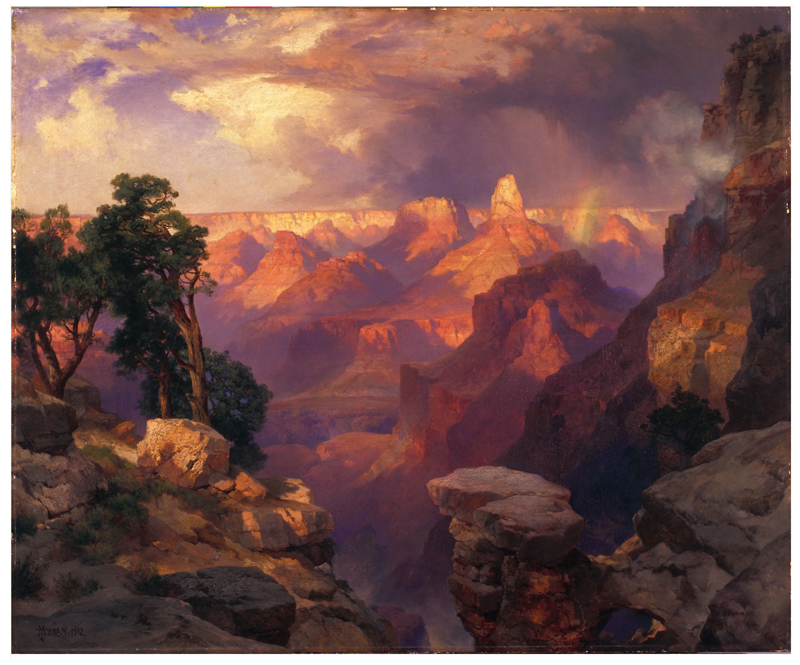 Thomas Moran, Grand Canyon with Rainbow, 1912.