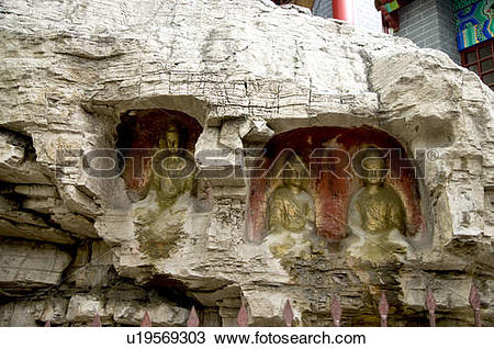 Stock Photo of China, Shandong, Jinan County, Thousand Buddha.