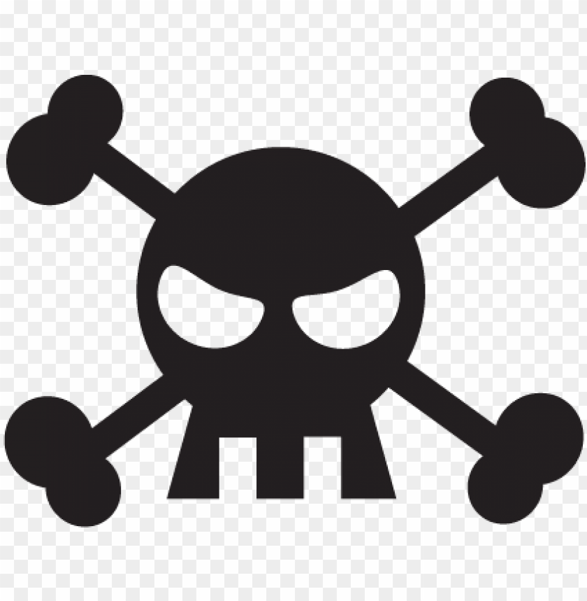 cartoon skull amp crossbones wall wall art decal.