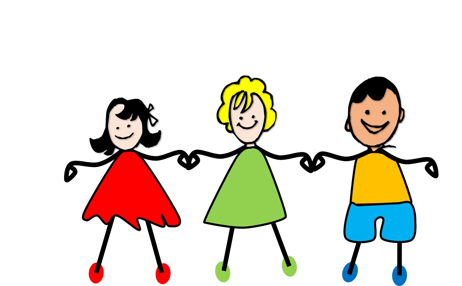 Little Kids Holding Hands Clipart.