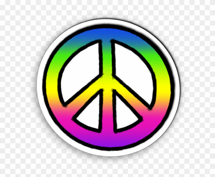 Tie Dye Peace Sign Sticker Clipart , Png Download.