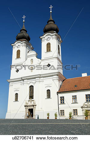 Stock Photography of Hungary, Veszprem, Tihany. Benedictine Abbey.