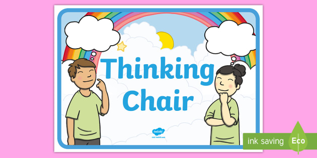 Thinking Chair Display Sign.