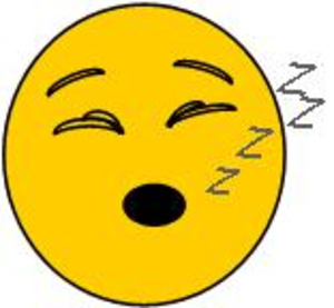 Sleepy face clip art.