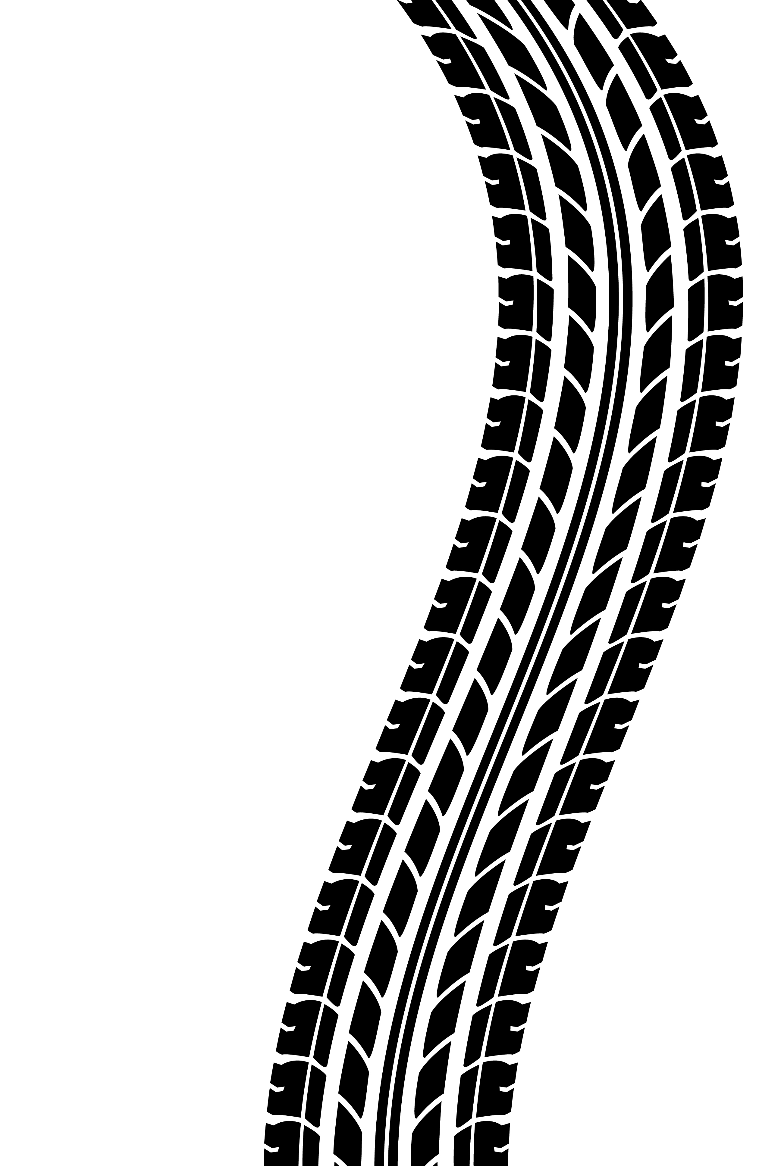 Car tire on road clipart.