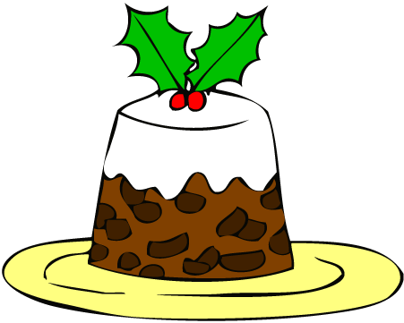 Santa claus eating cake clipart.