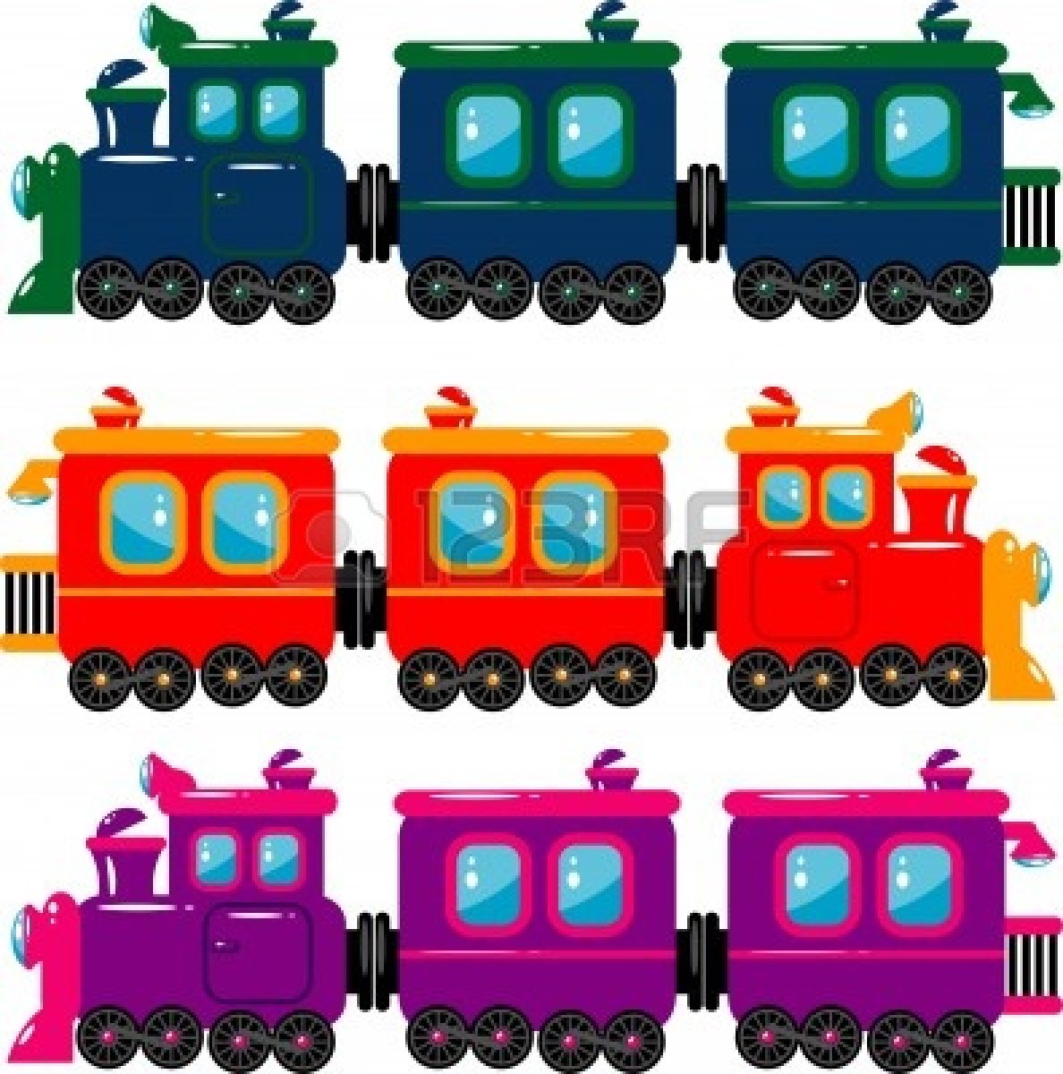 Cartoon Train Caboose Clipart.