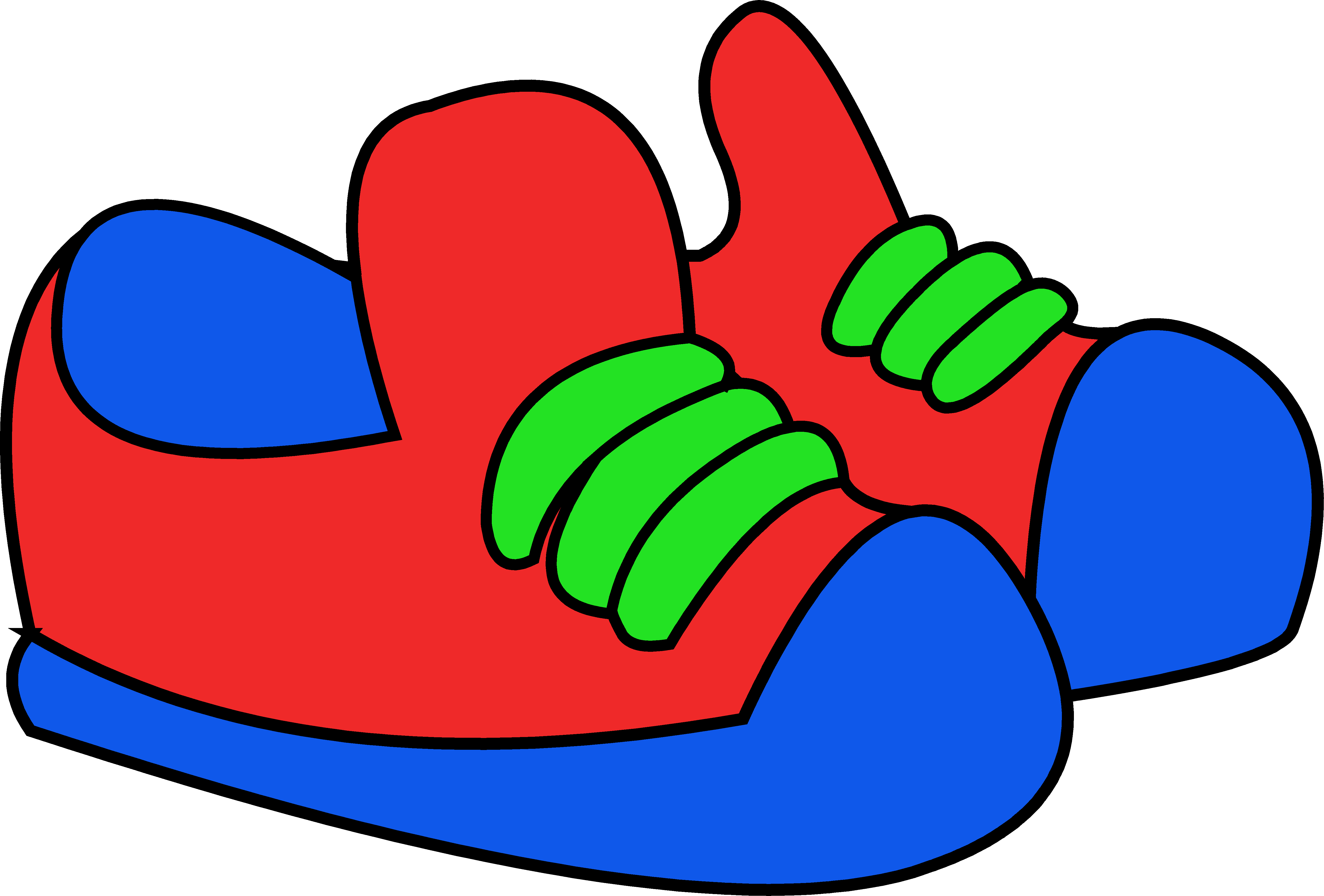 Animated Shoes Walking Clipart.