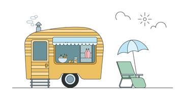 Camper Free Vector Art.