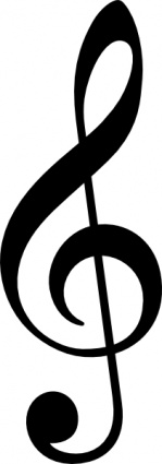 Free treble clef clip art.