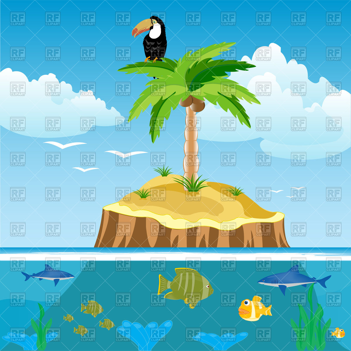 Tree underwater clipart.