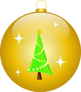 Christmas tree ornaments clip art.