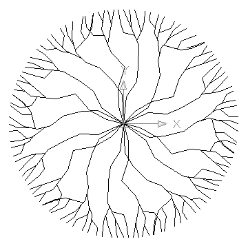 Autocad drawing Tree cup 1 treetop perennial plants dwg.