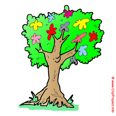 tutantiro: trees and flowers clipart.