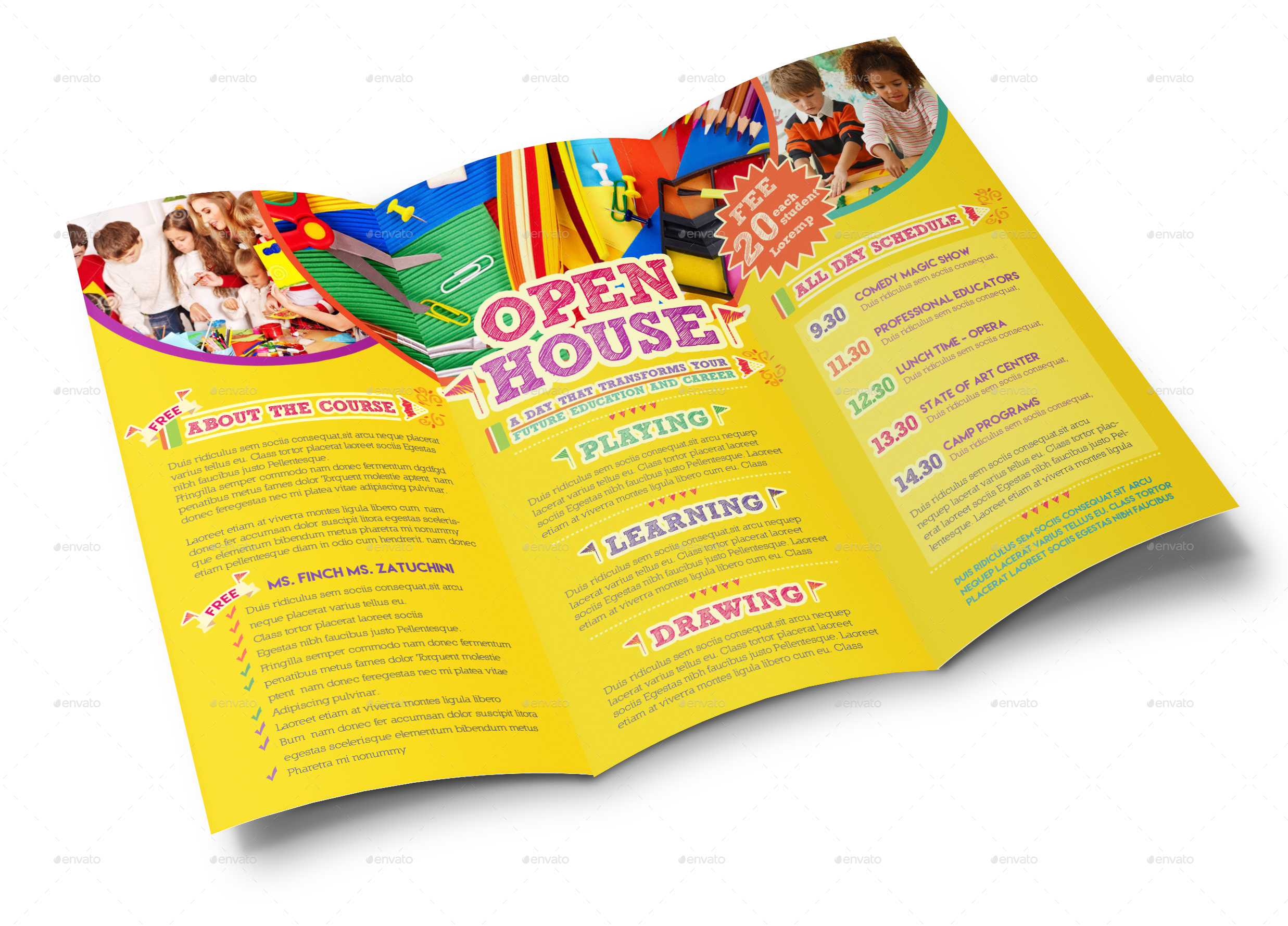 Open House Trifold Brochure Template by EMTY.