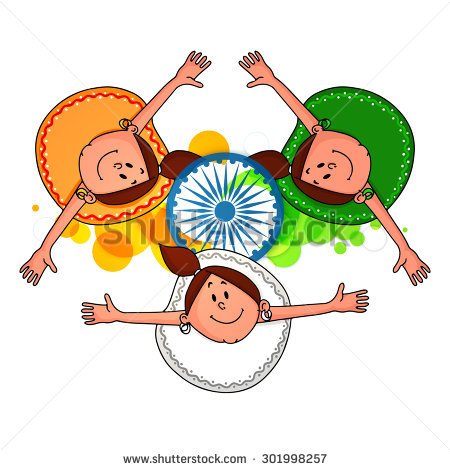 India Tricolor Stock Images, Royalty.