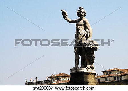 Picture of Low angle view of a statue, Ponte Santa Trinita Bridge.