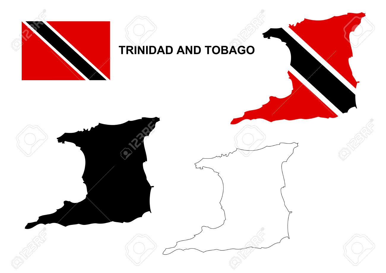 Trinidad and tobago map clipart.