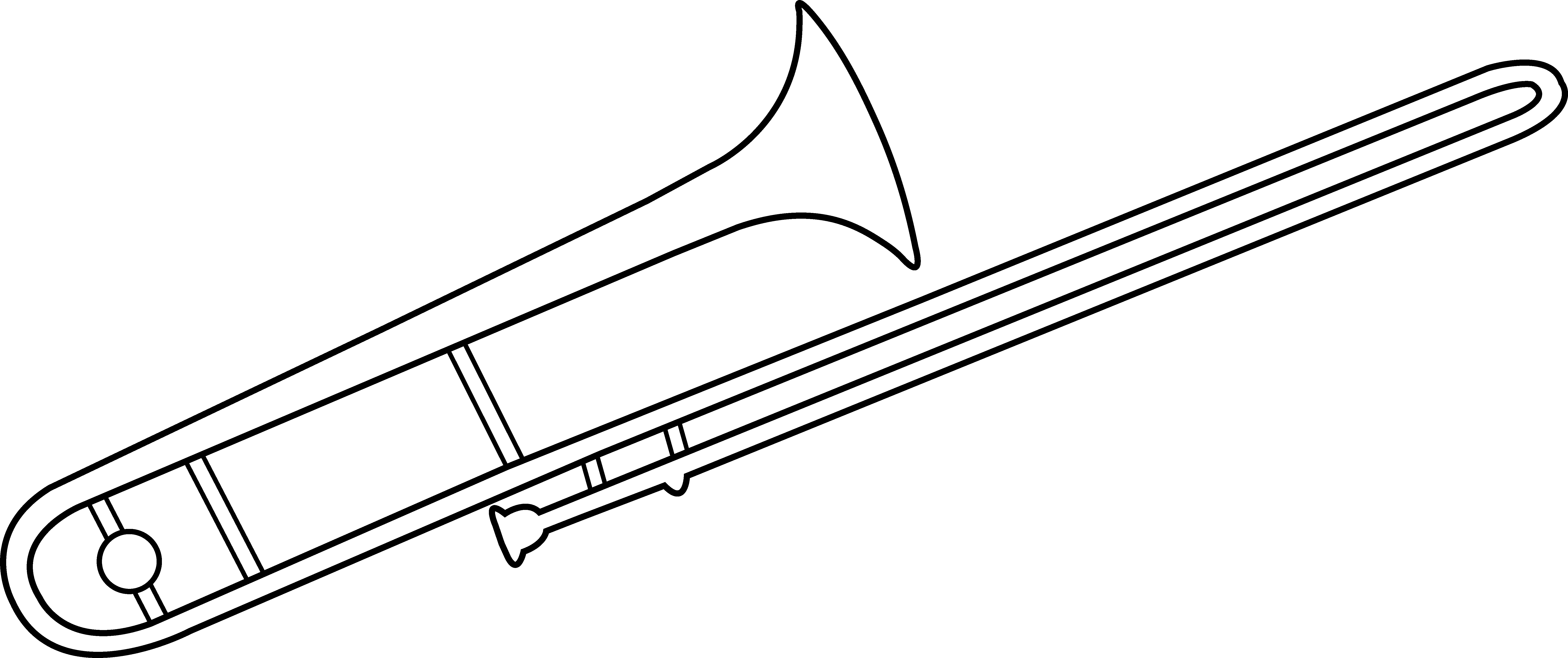 Trombone Line Art.