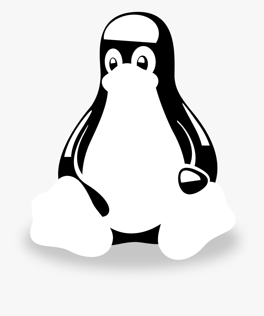 Tux Logo Black And White.