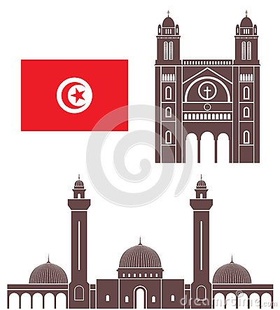 Great Mosque Kariouan Tunisia Stock Illustrations.