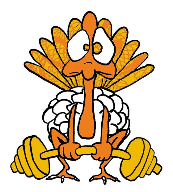 Turkey exercising clip art.