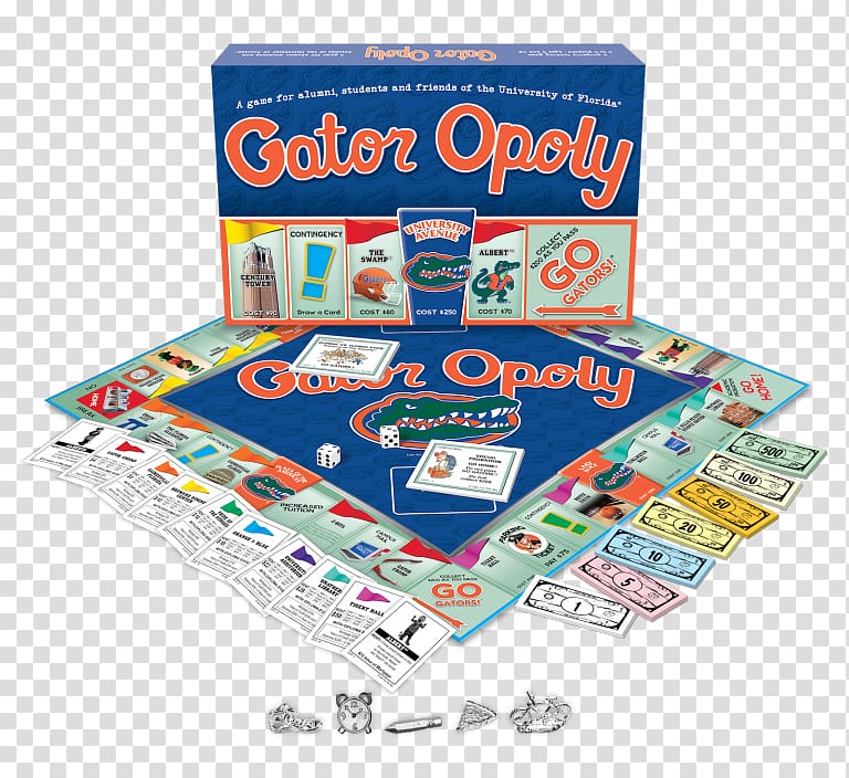 University of Florida Late for the Sky Monopoly Board game.