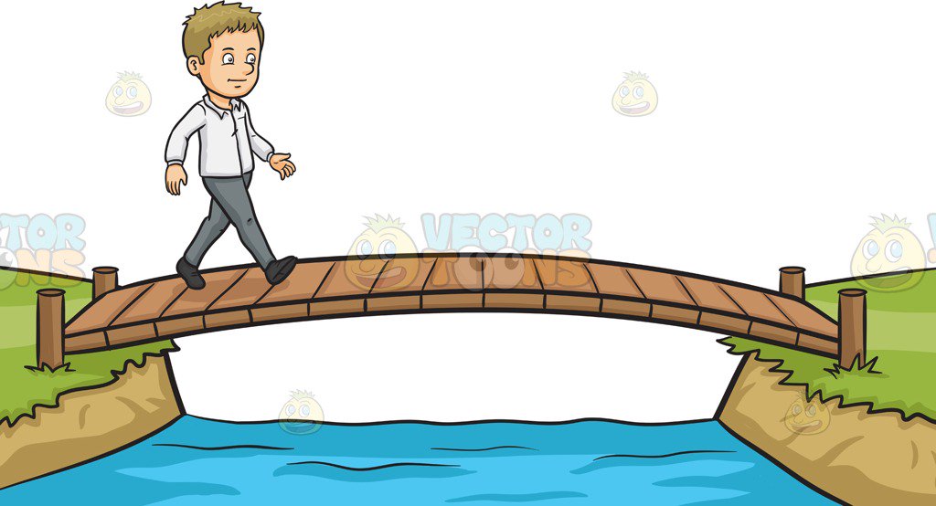 Over The Bridge Clipart.