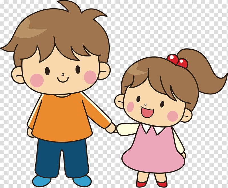 Boy holding girl illustration, Brother Sibling Sister.