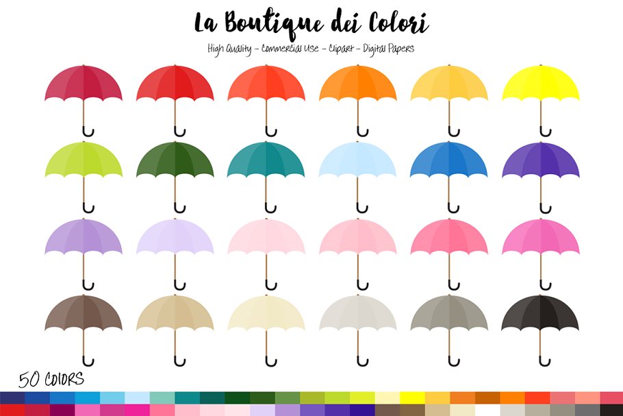 50 Umbrella Planner Clipart ~ Illustrations ~ Creative Market.