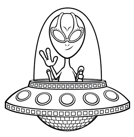 Amazon.com: Divine Designs Friendly Alien in Spaceship UFO.