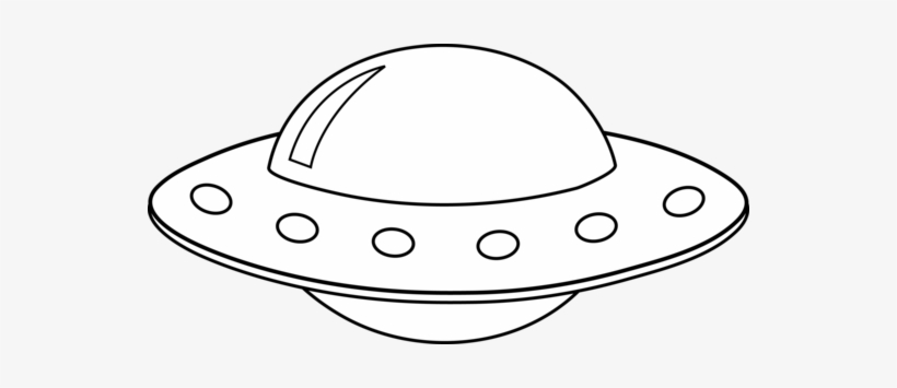 Ufo Black And White Clipart.