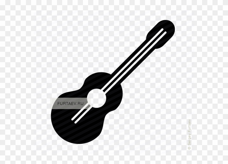 Ukulele Vector Black And White Vector Royalty Free.