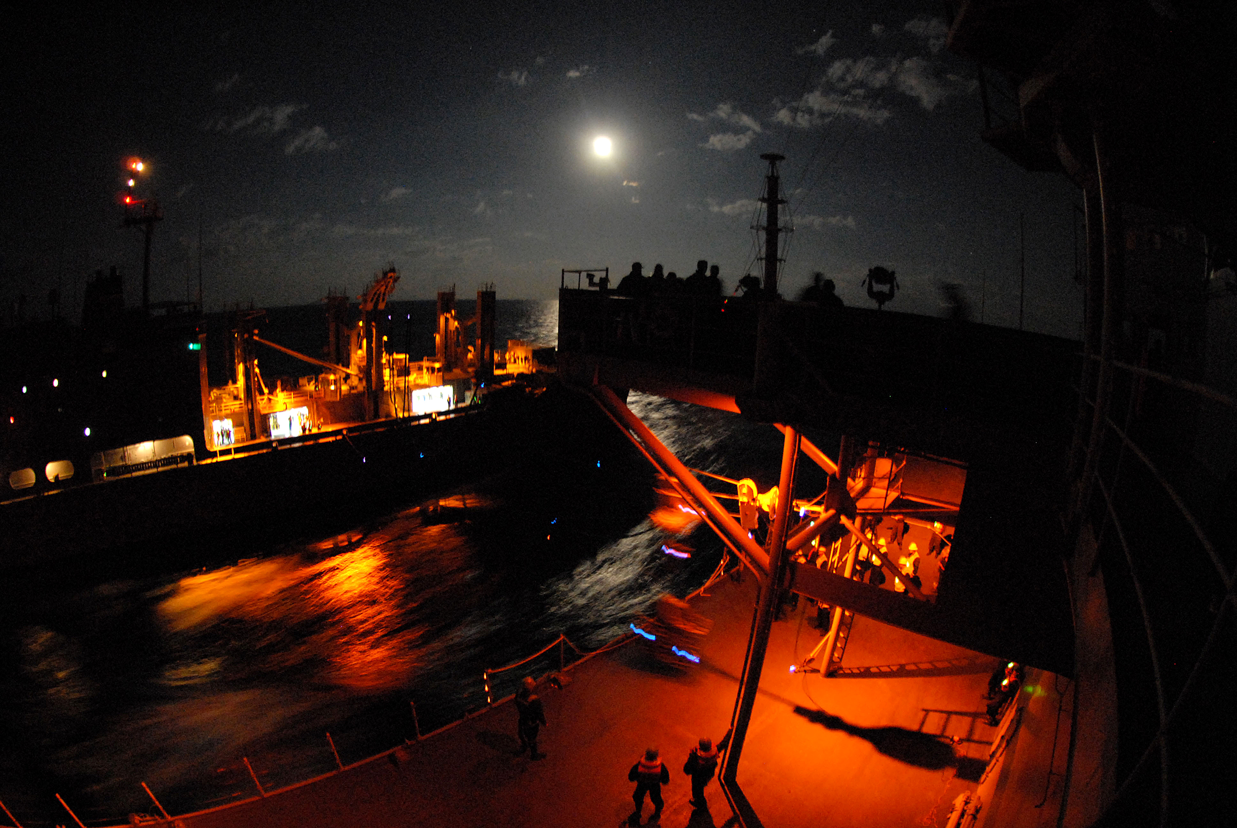 Free, Public Domain Image: The USS Blue Ridge and the USNS San.