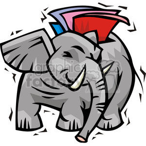 Republican voting ballot clipart. Royalty.