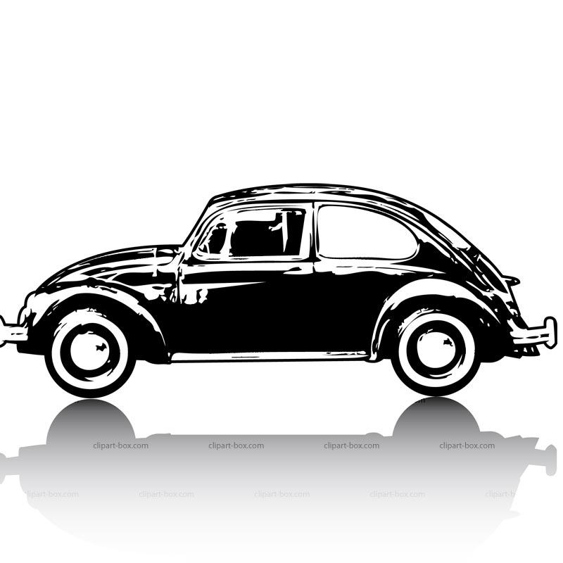 CLIPART VOLKSWAGEN BEETLE BLACK.