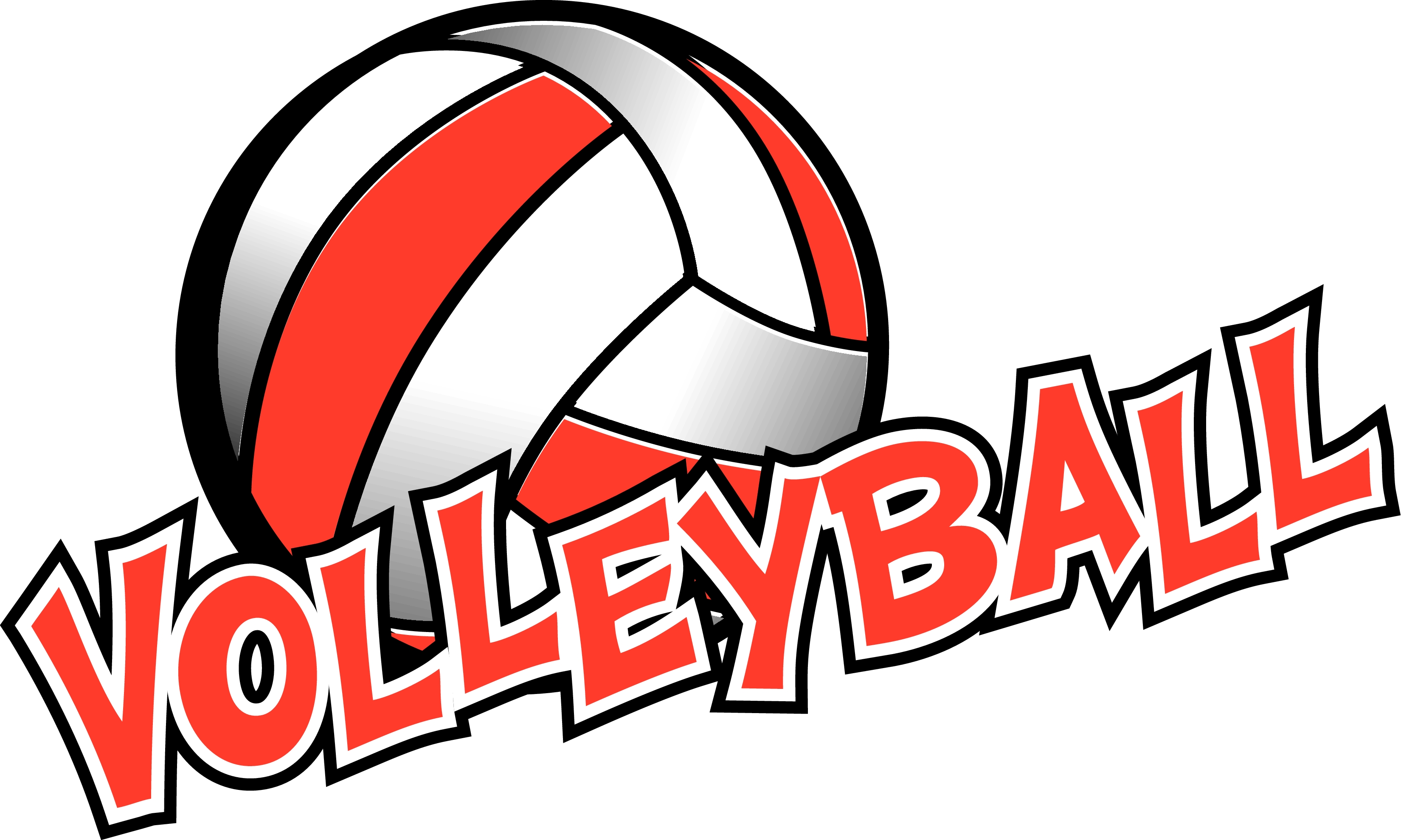 Love Volleyball Word Clipart.