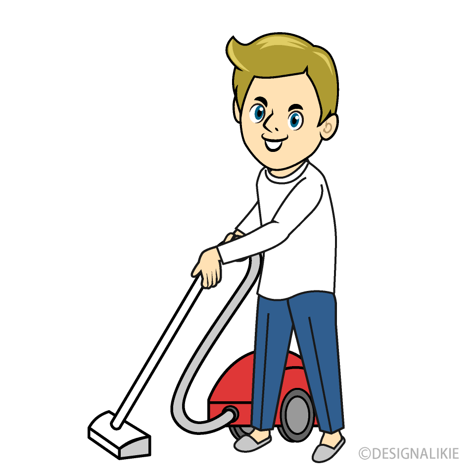 Free Man to Vacuum Clipart Image｜Illustoon.