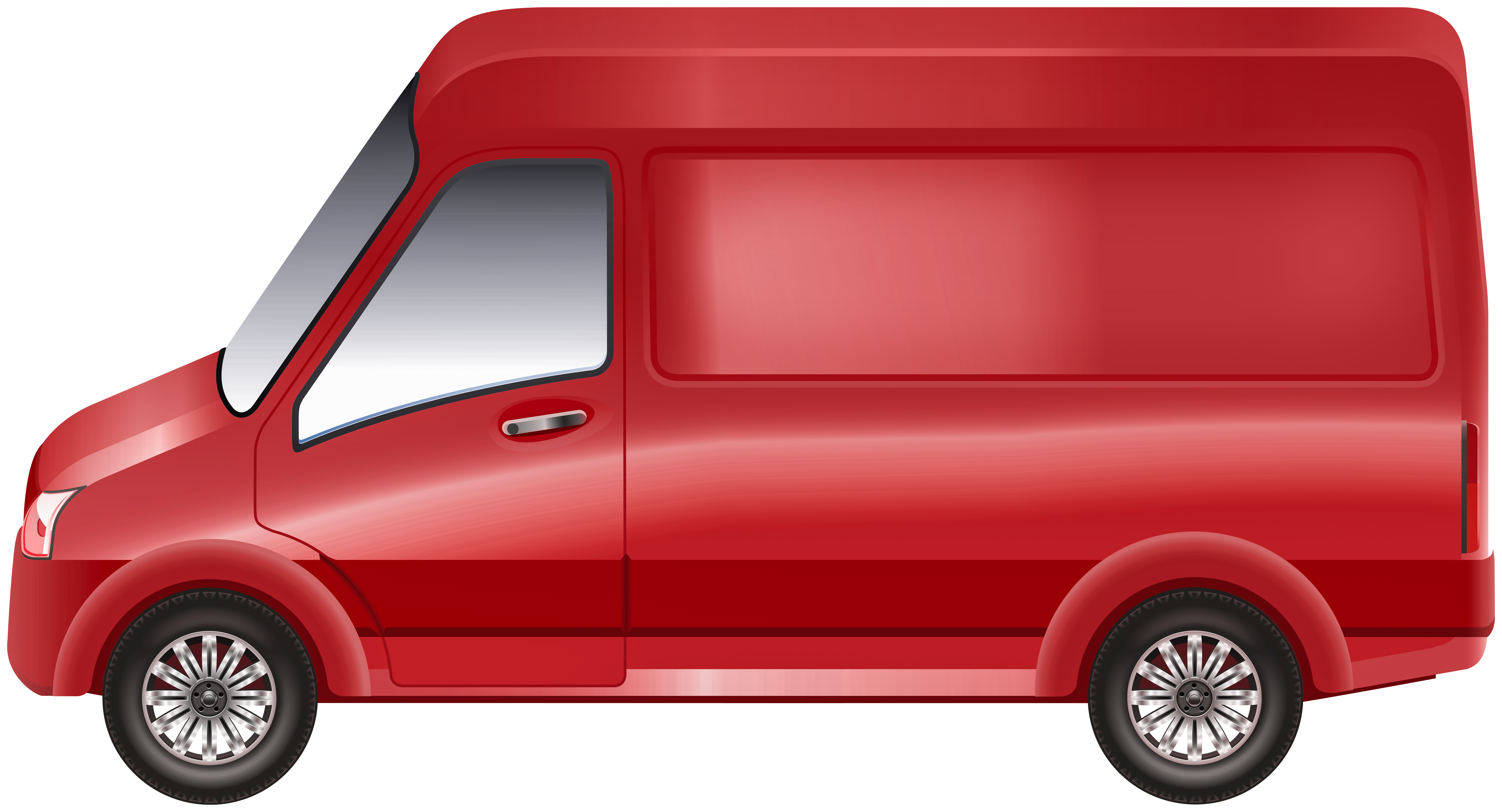 Red Van PNG Clip Art.