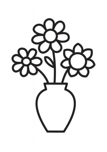 Vase Clipart Black And White.