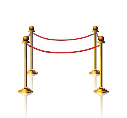 Golden Velvet Rope premium clipart.