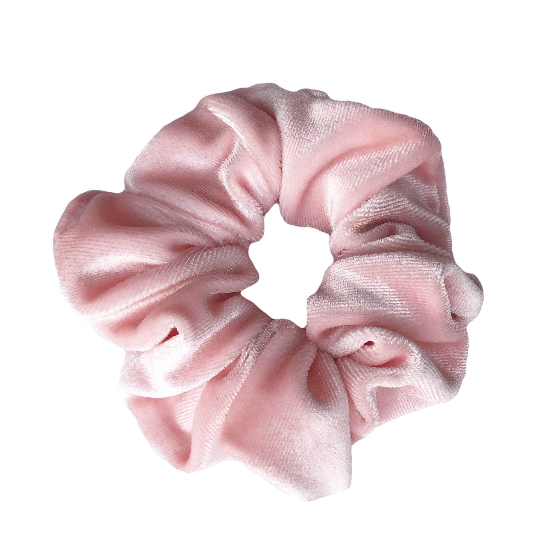 Velvet Scrunchie in Peach.