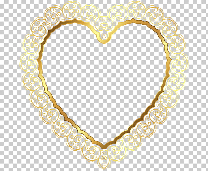 Right border of heart , heart, gold heart frame graphic PNG.