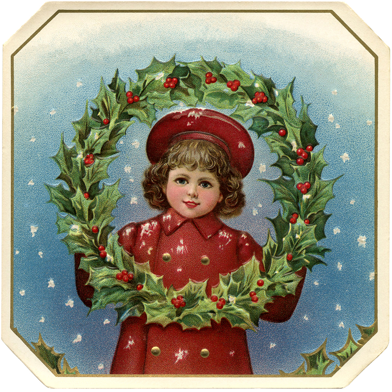 Victorian Christmas Clip Art.